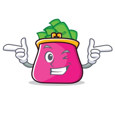 Wink çanta karakter karikatür tarzı