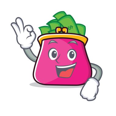 Çanta karakter karikatür tarzı Tamam