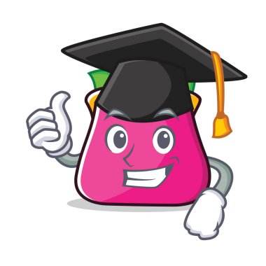 Mezuniyet çanta karakter karikatür tarzı