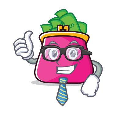 İşadamı çanta karakter karikatür tarzı