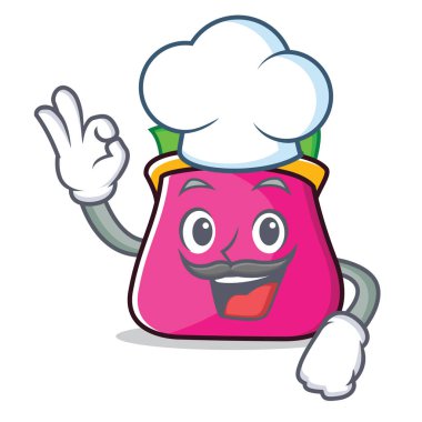 Şef çanta karakter karikatür tarzı