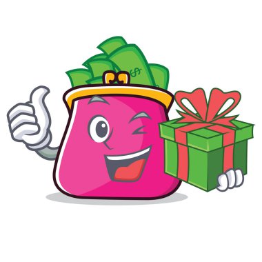 Hediyelik çanta karakter karikatür tarzı ile