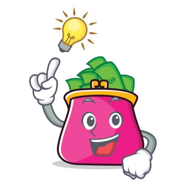 Bir fikir çanta karakter karikatür tarzı var