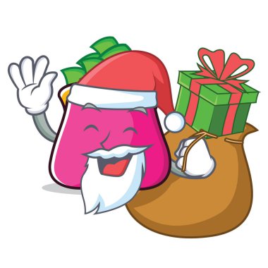 Noel Baba hediye çanta karakter karikatür tarzı ile