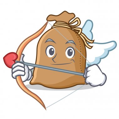 Aşk tanrısı çuval karakter karikatür tarzı