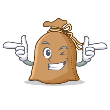 Wink çuval karakter karikatür tarzı