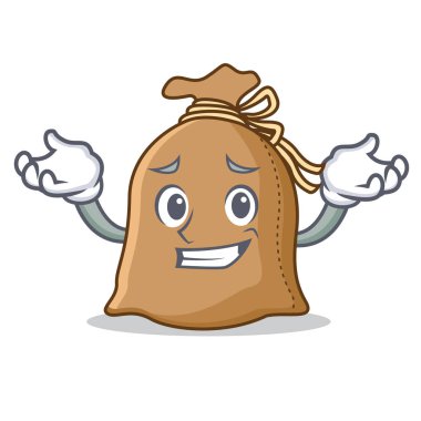 Sırıtan çuval karakter karikatür tarzı