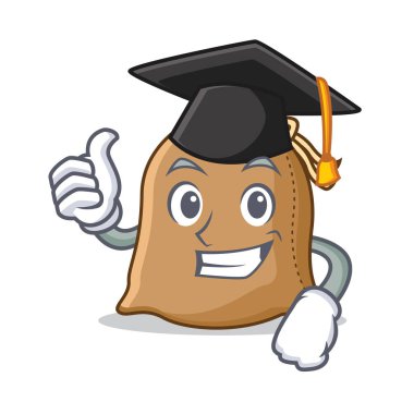 Mezuniyet çuval karakter karikatür tarzı