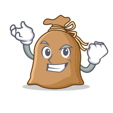 Başarılı çuval karakter karikatür tarzı