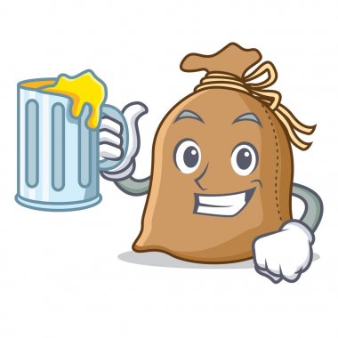 Suyu çuval maskot karikatür tarzı ile