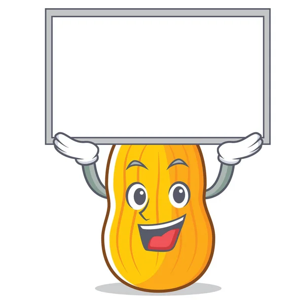 Kartun karakter squash butternut papan atas - Stok Vektor