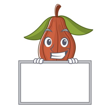 Yönetim Kurulu kakao bean karakter karikatür ile sırıtarak