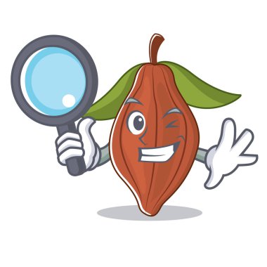 Dedektif kakao bean karakter karikatür