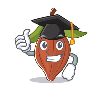 Mezuniyet kakao bean karakter karikatür