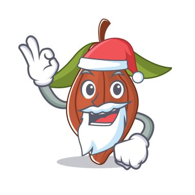 Santa kakao bean maskot çizgi film