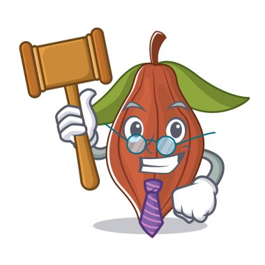 Yargıç kakao bean maskot çizgi film