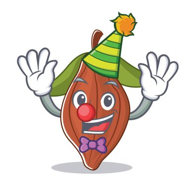 Palyaço kakao bean maskot çizgi film
