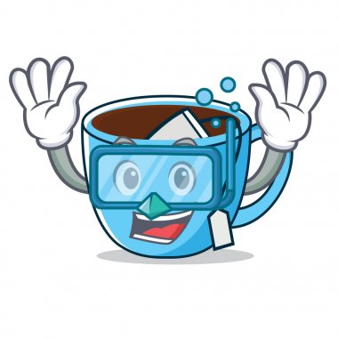 Dalış çay Kupası karakter karikatür