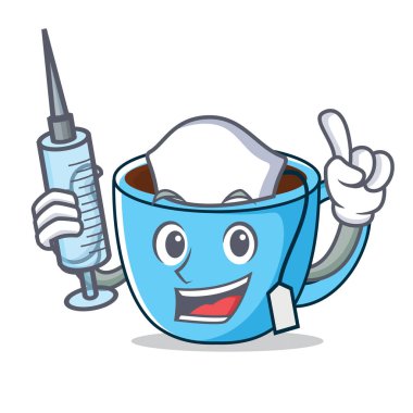 Hemşire çay Kupası karakter karikatür