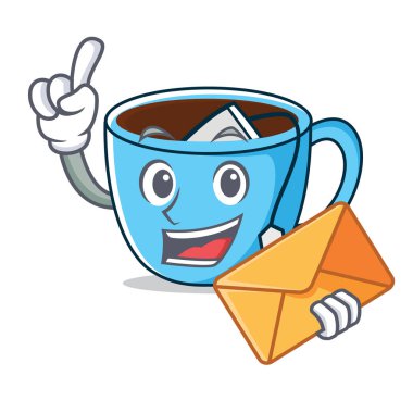 Zarf çay Kupası karakter karikatür ile