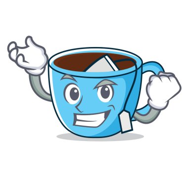 Başarılı çay Kupası karakter karikatür