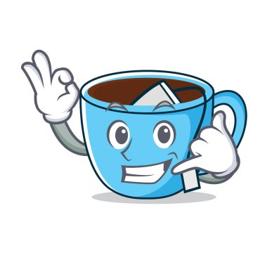 Bana çay Kupası maskotu çizgi film de