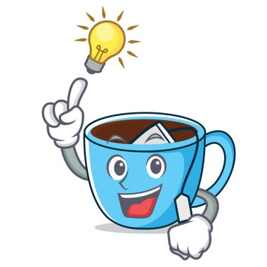 Bir fikir çay Kupası maskotu çizgi film var