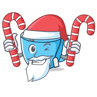 Santa şeker çay Kupası maskotu karikatür ile