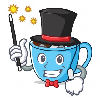 Sihirbaz çay Kupası maskotu çizgi film