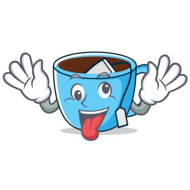 Çılgın çay Kupası maskotu çizgi film