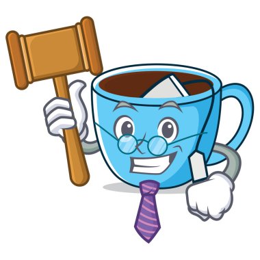 Yargıç çay Kupası maskotu çizgi film