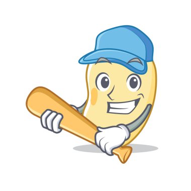 İskambil beyzbol soya fasulyesi karakter karikatür