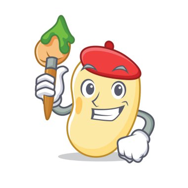 Sanatçı soya fasulyesi karakter karikatür