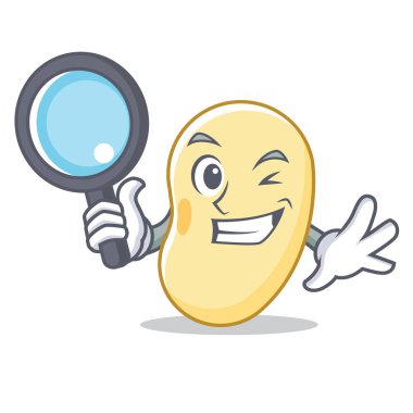 Dedektif soya fasulyesi karakter karikatür