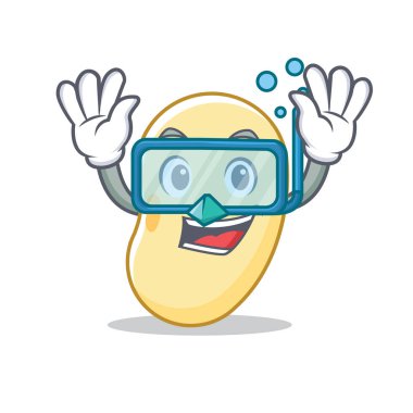 Dalış soya fasulyesi karakter karikatür