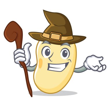 Cadı soya fasulyesi maskot çizgi film