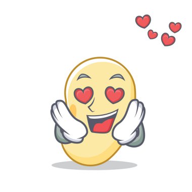 Aşk soya fasulyesi maskot karikatür