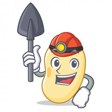 Madenci soya fasulyesi maskot çizgi film