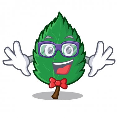 Karakter karikatür Geek nane yaprakları