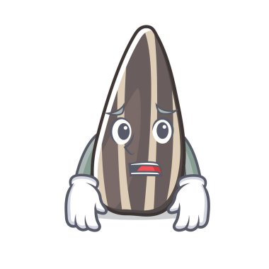 Korkarım ayçiçeği tohumu maskot çizgi film