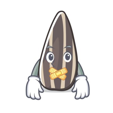 Sessiz ayçiçeği tohumu maskot çizgi film