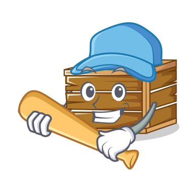 Oyun beysbol sandık karakter karikatür tarzı