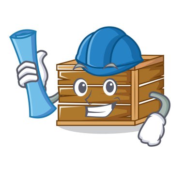 Mimar sandık karakter karikatür tarzı