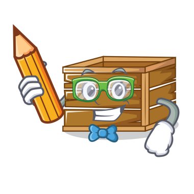 Öğrenci sandık karakter karikatür tarzı