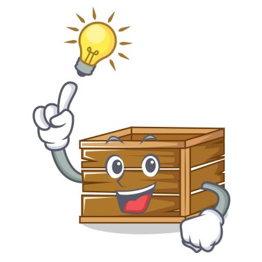 Bir fikir sandık maskot karikatür tarzı var