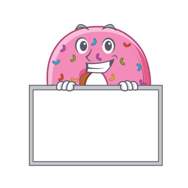 Kurulu Donut karakter karikatür tarzı ile sırıtarak