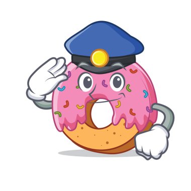 Polis Donut karakter karikatür tarzı