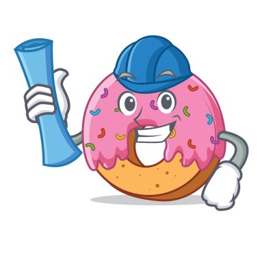 Mimar Donut karakter karikatür tarzı