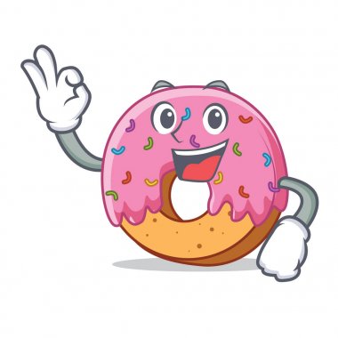 Tamam Donut karakter karikatür tarzı