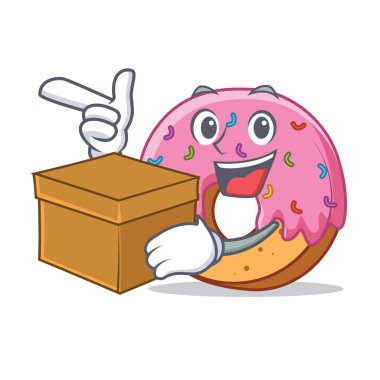 Kutu Donut karakter karikatür tarzı